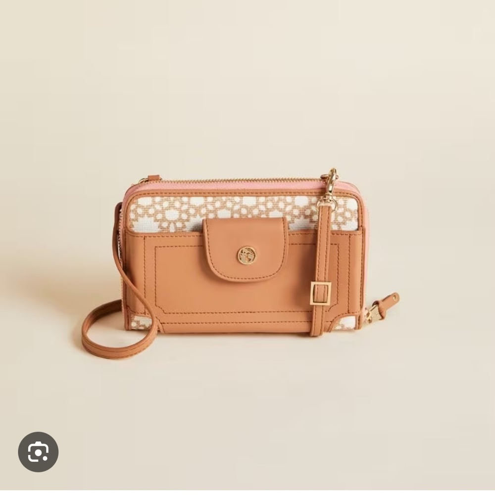 NWT Spartina 449 Tan Crossbody Bag with Adjustable Strap